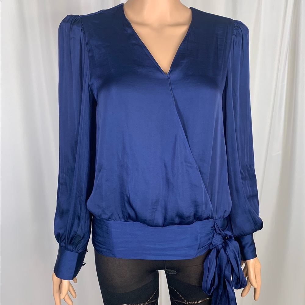 Banana Republic Satin Wrap Top